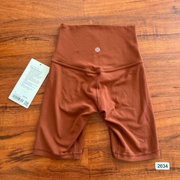 Lululemon Align High Rise Short 8" Dark Terracotta Size 0 NWT $68 - Picture 13 of 15